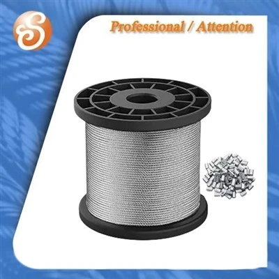 Hluav taws xob Galvanized Steel Hlau Rope 7x{1}}mm 200M Mos Coil